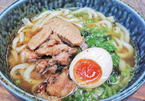 地鶏炭火焼うどん